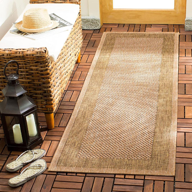 Dovecove Carmon Machine Braided Natural/Gold Indoor/Outdoor Rug